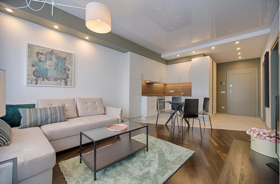 Living Room with Rug